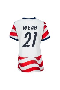 Yhdysvallat Timothy Weah #21 Jalkapallovaatteet Naisten Kotipaita MM-kisat 2026 Lyhythihainen